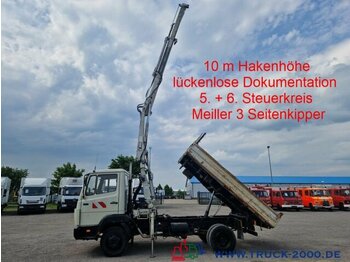 Dodávka sklápěč Mercedes-Benz 814 Hiab Kran 10 m Hakenhöhe Meiller 3 S. Kipper: obrázek 1