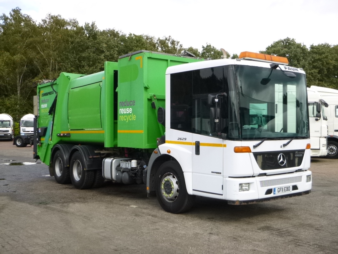 Vůz na odvoz odpadků Mercedes Econic 2629LL 6x4 RHD Faun refuse truck: obrázek 2