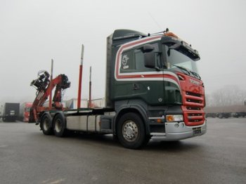 Vyvážecí přívěs, Nákladní auto pro dopravu dřeva Scania R580 V8 6x4 Heckkran Penz 9200 SHL: obrázek 1