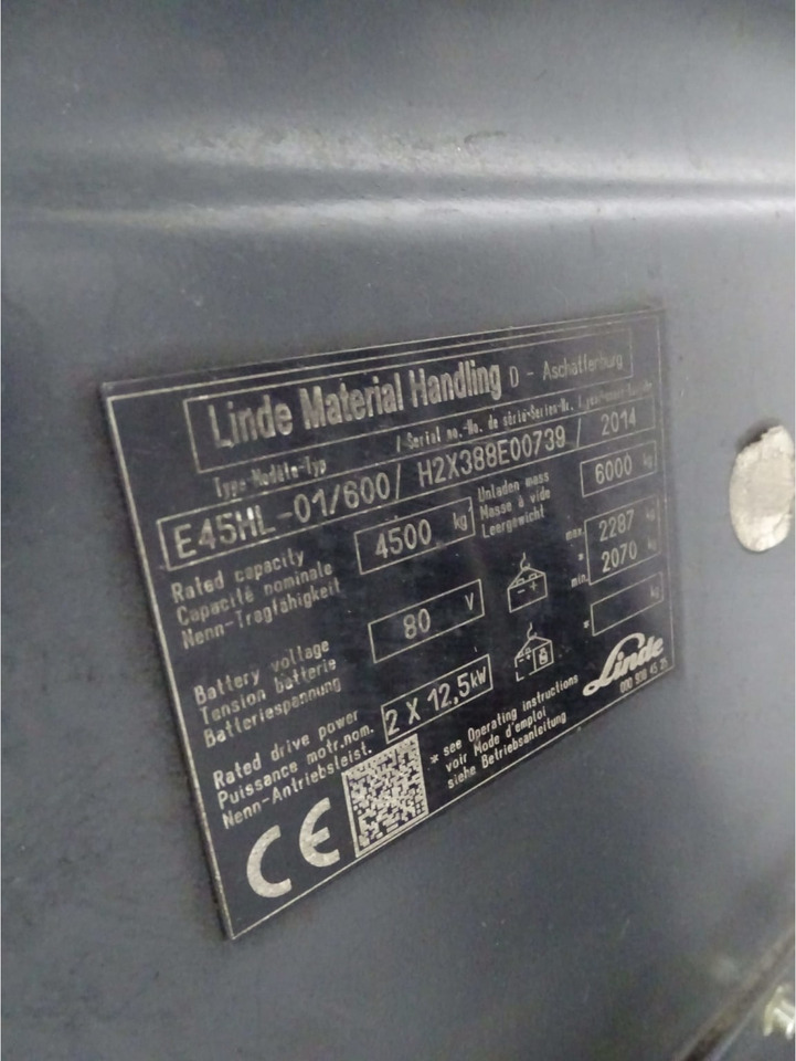 Elektrický vysokozdvižný vozík Linde E45HL: obrázek 5