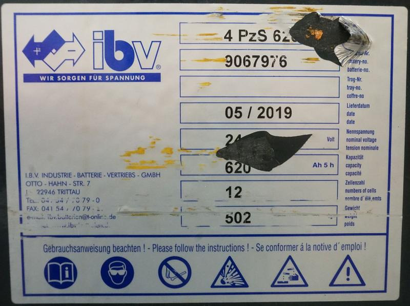 Akumulátor IBV 24 Volt 4 PzS 620 Ah: obrázek 6