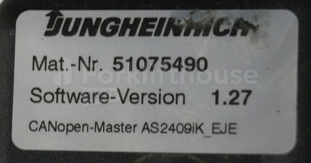 Řídicí blok pro Manipulační technika Jungheinrich 51037564 Drive/Lift controller AS2409 iK Index B 51075490 Sw. 1,27 sn. S12X00089335 for EJE220 year 2016: obrázek 3