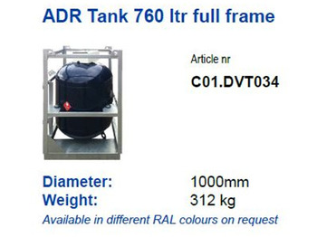 De Visser New  ADR LPG tank 760ltr Full Frame Available in different RAL colours on request ID 11.19 - Palivová nádrž