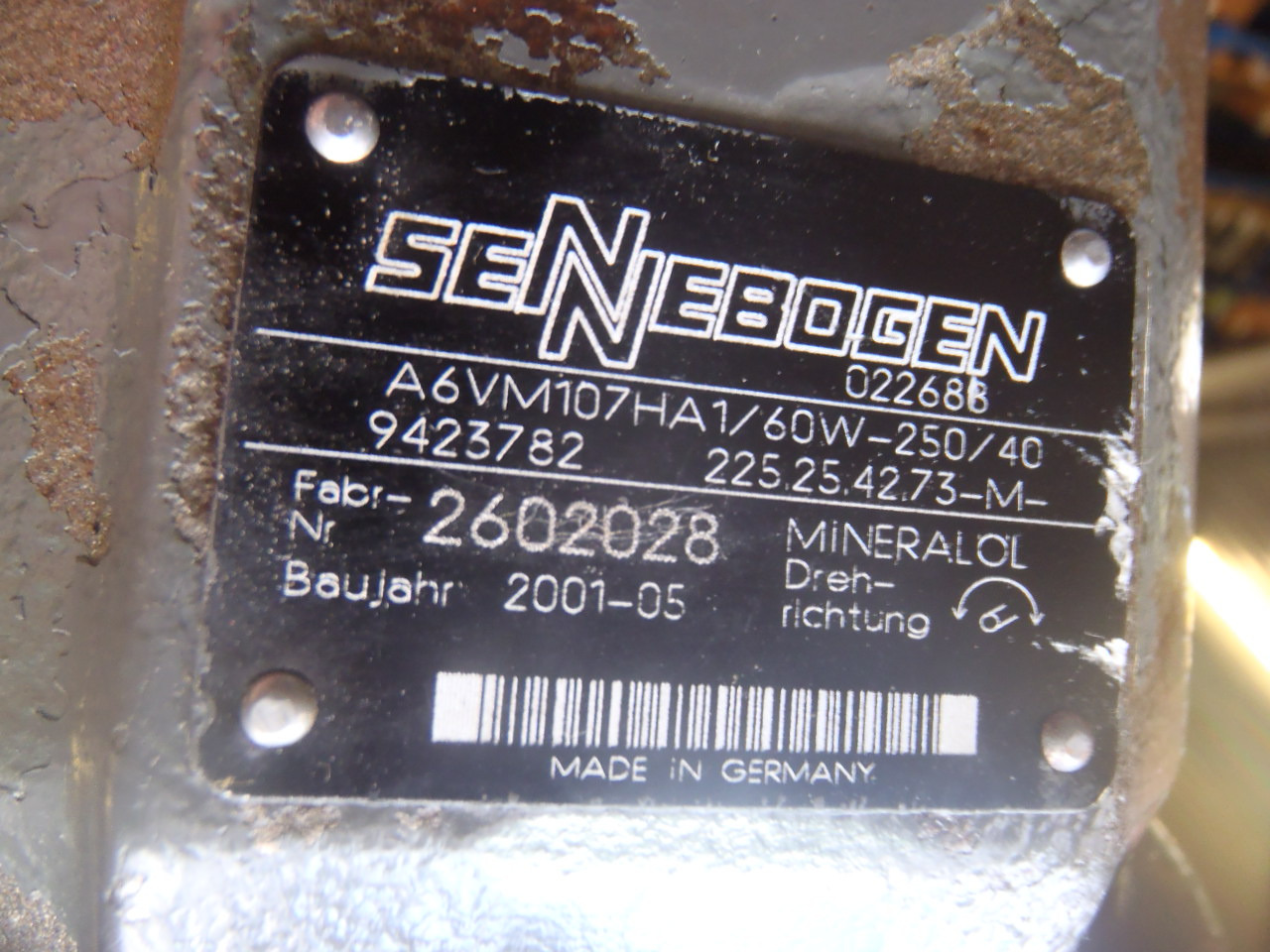 Hydraulický motor pro Stavební technika Sennebogen A6VM107HA1/60W-250/40 - R909423782: obrázek 3