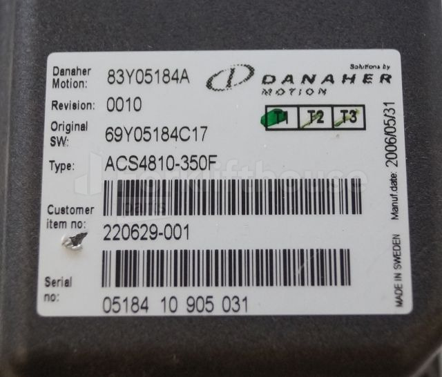 Řídicí blok pro Manipulační technika Toyota/BT 220629-001 Danaher motion AC Superdrive motor controller 83Y05184A ACS4810-350F Rev 0010 sn. 0518410905031: obrázek 2