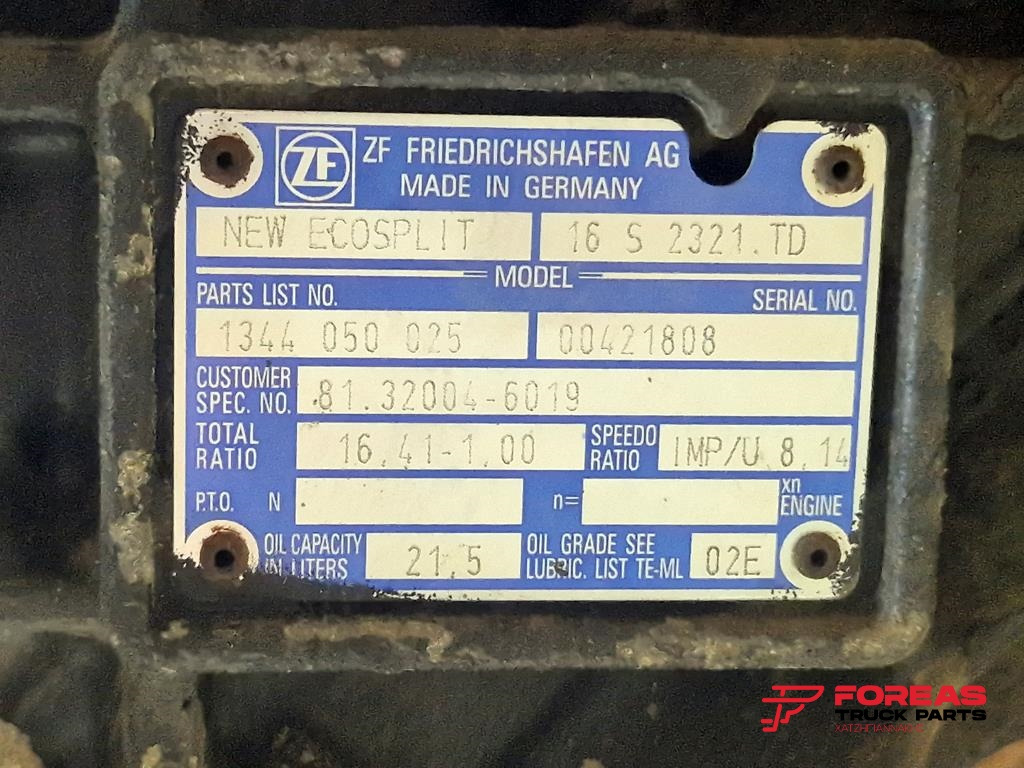 Převodovka pro Nákladní auto ZF NEW ECOSPLIT 16S 2321 TD - WITH INTARDER - FOR MAN TGX: obrázek 11