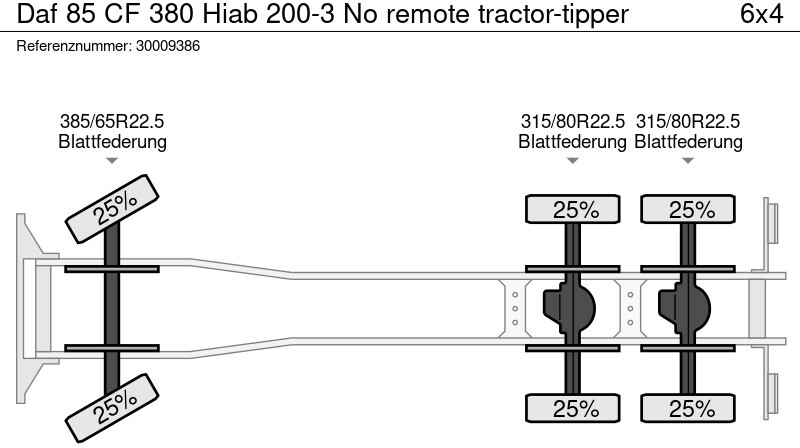 Sklápěč, Auto s hydraulickou rukou DAF 85 CF 380 Hiab 200-3 No remote tractor-tipper: obrázek 14