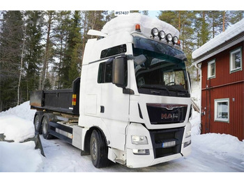 Hákový nosič kontejnerů MAN TGX26.480 6x2 Hook truck with flat bed: obrázek 2