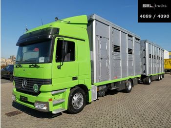 Přepravník zvířat Mercedes-Benz Actros 18.430 / Hubdach / 3 Stock / mit Trailer: obrázek 1