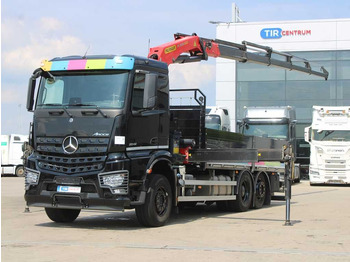 Nákladní automobil valníkový/ Plošinový  Mercedes-Benz Arocs 2542, 6X2, EURO 6, CAMERA, PALFINGER PK 24