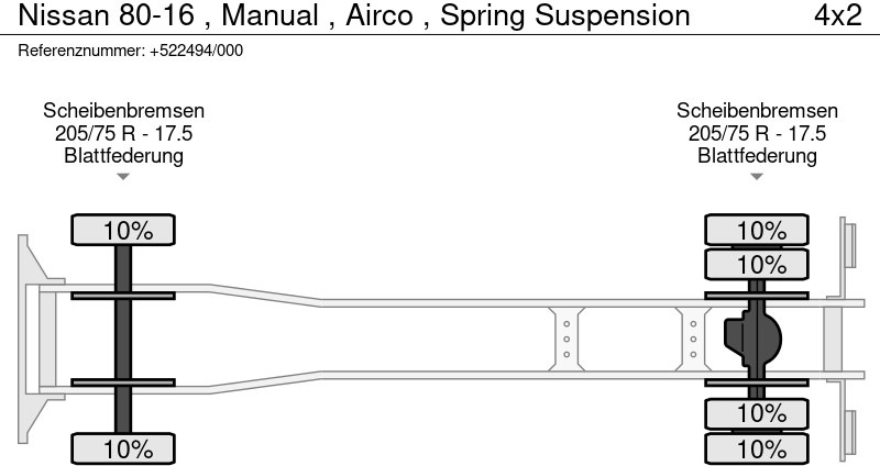 Nákladní automobil valníkový/ Plošinový Nissan 80-16 , Manual , Airco , Spring Suspension: obrázek 16