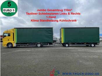 MAN TGX 18.360 Jumbozug 110m³ Schiebeplane L/R LBW - plachtový nákladní auto