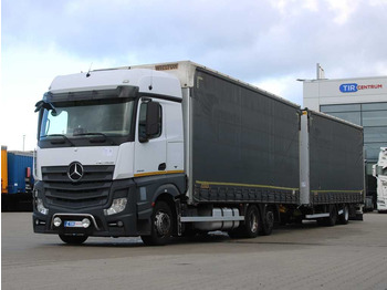 Plachtový nákladní auto  Mercedes-Benz Actros  2545, TRANZIT SET, LIFTING AXLE, EURO 6
