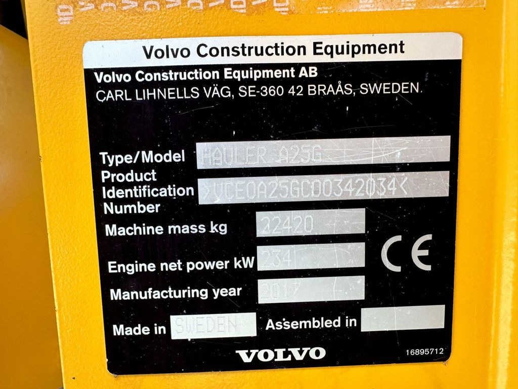 Sklápěč Volvo A25G Dumper 22,5 Ton 11.361 Stunden: obrázek 22