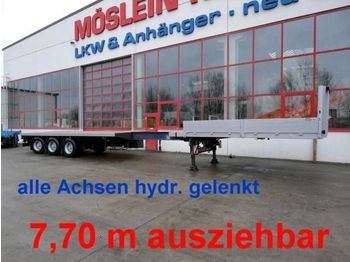 Doll 3 Achs Tele Sattelauflieger, ausziehbar bis - Návěs valník/ Plato