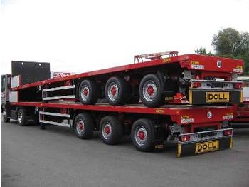 Doll 3-Achs-Tele-Sattelauflieger - hydr. gelenkt - Návěs valník/ Plato