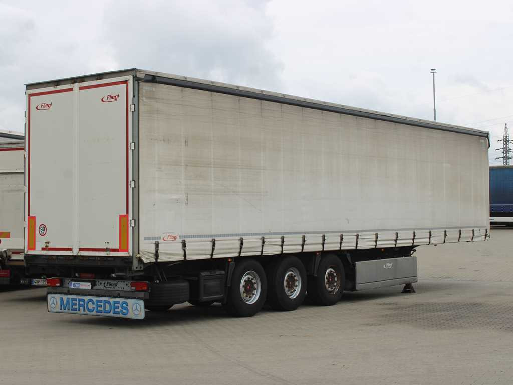 Plachtový návěs Fliegl SDS 390, MULDA, MULTILOCK, LIFT AXLE, SAF