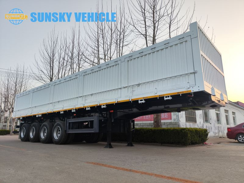 Nový Kontejnerovy návěs/ Výměnná nástavba pro dopravu kontejnerů SUNSKY 60Ton 4 axle sidewall tipper trailer: obrázek 4