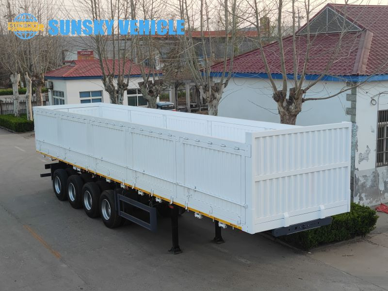 Nový Kontejnerovy návěs/ Výměnná nástavba pro dopravu kontejnerů SUNSKY 60Ton 4 axle sidewall tipper trailer: obrázek 3