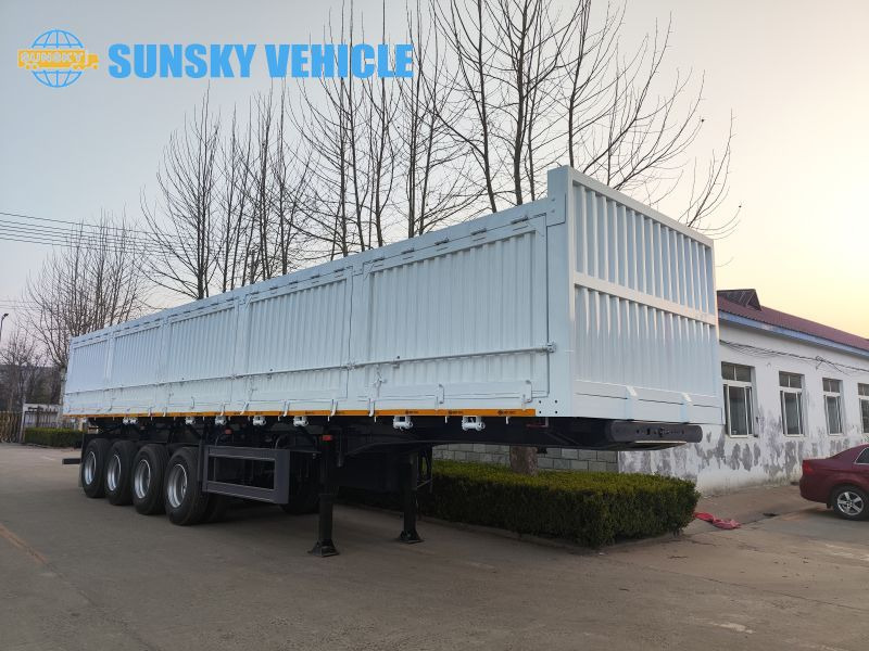 Nový Kontejnerovy návěs/ Výměnná nástavba pro dopravu kontejnerů SUNSKY 60Ton 4 axle sidewall tipper trailer: obrázek 5