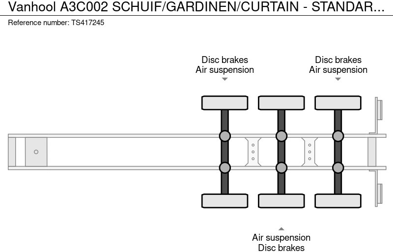 Plachtový návěs Van Hool A3C002 SCHUIF/GARDINEN/CURTAIN - STANDARD - DISC BRAKES SAF - BELGIUM TRAILER - TOP!: obrázek 18