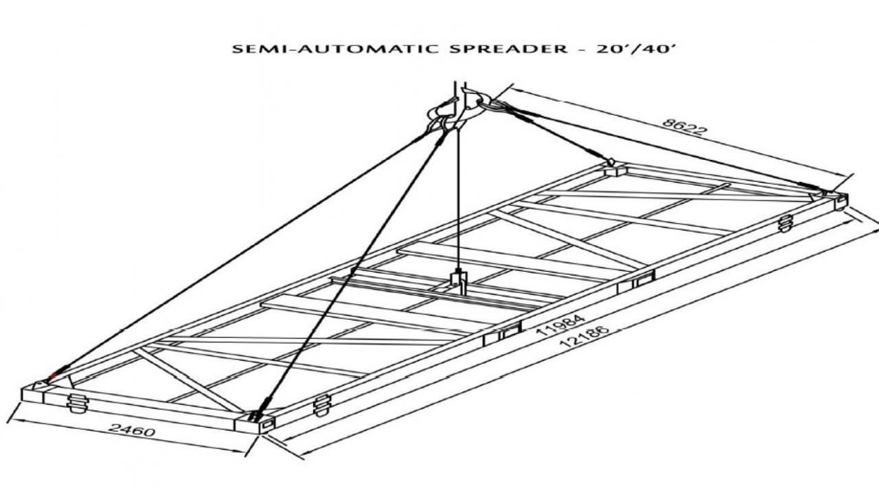 Příslušenství pro Vysokozdvižný vozík FORKLIFTCENTER PRONK 40ft Semi-Automatic Spreader: obrázek 3