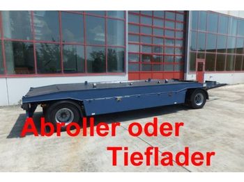 Jung 2 Achs Abrollmuldenanhänger oder Tieflader  - Podvalníkový přívěs