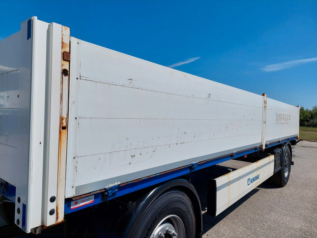 Přívěs plato/ Valník Krone AZW 18 Baustoffanhänger