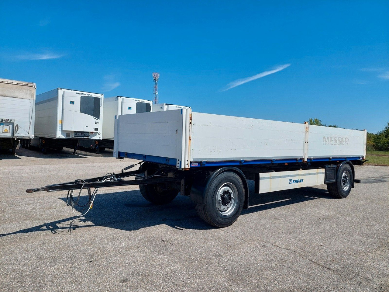 Přívěs plato/ Valník Krone AZW 18 Baustoffanhänger