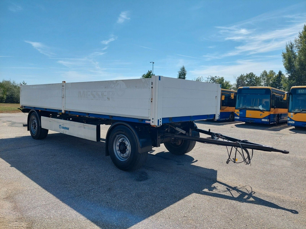 Přívěs plato/ Valník Krone AZW 18 Baustoffanhänger