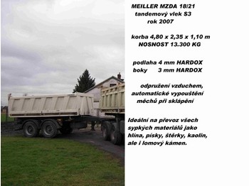 MEILLER MZDA 18/21 Tandem Kipper / tandem tipper - Sklápěcí přívěs