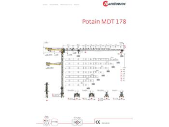 Věžový jeřáb Potain Turmdrehkran MDT 178: obrázek 1