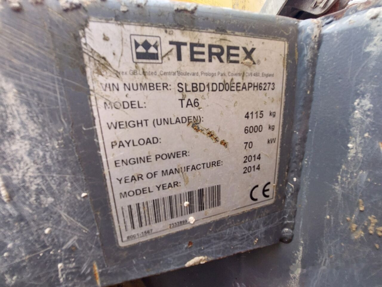 Terex TA6 leasing Terex TA6: obrázek 4