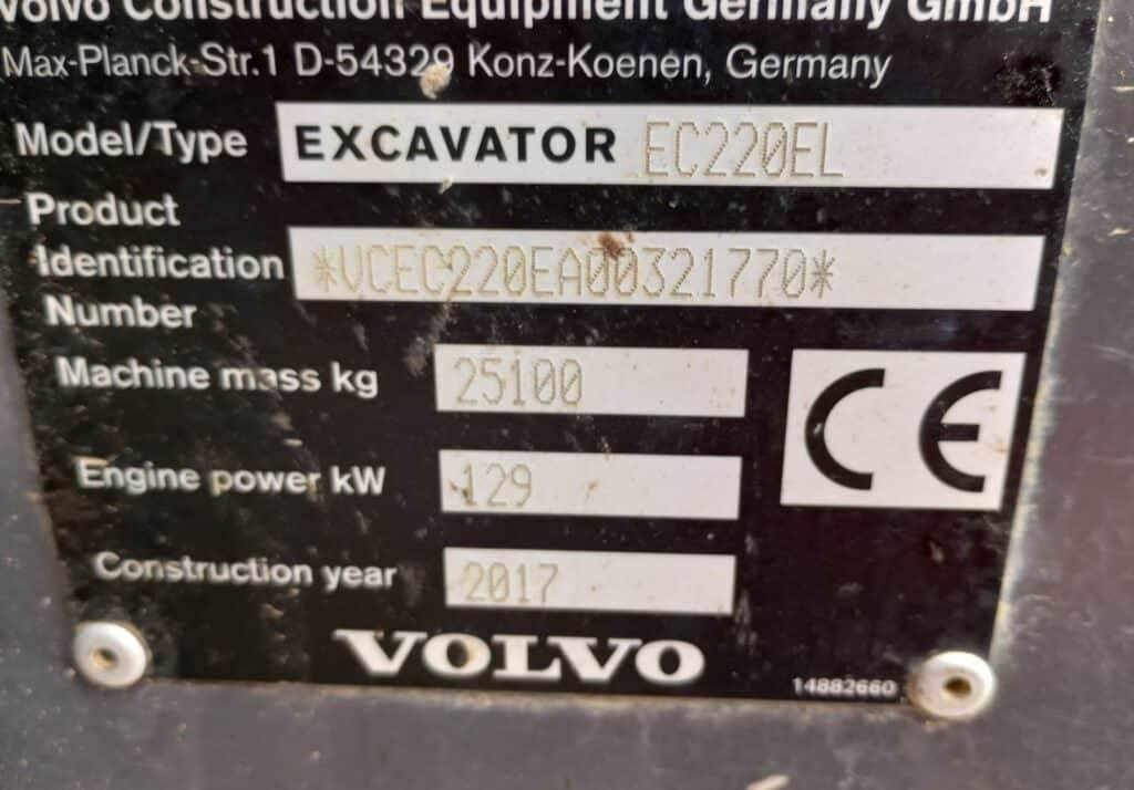 Pásové rýpadlo Volvo EC220EL: obrázek 13