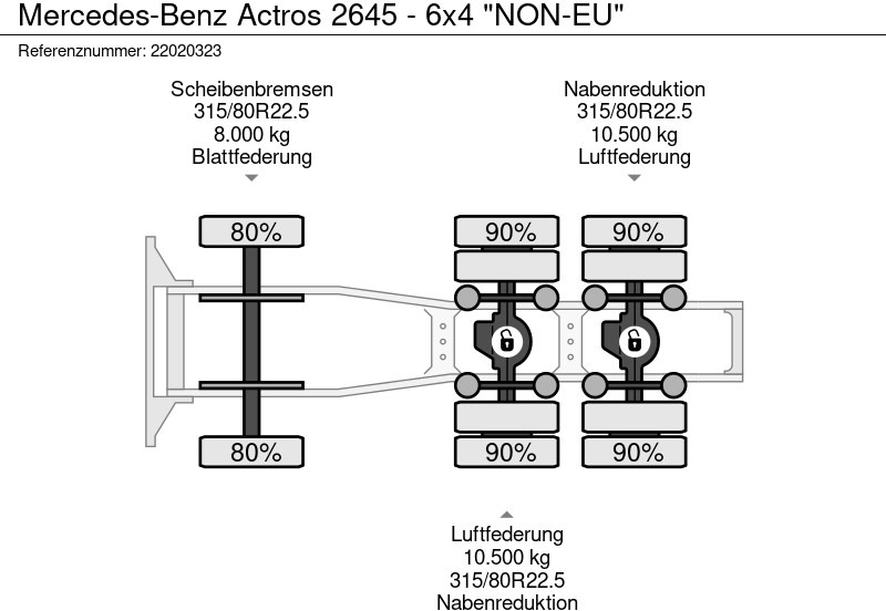 Tahač Mercedes-Benz Actros 2645 - 6x4 "NON-EU": obrázek 11