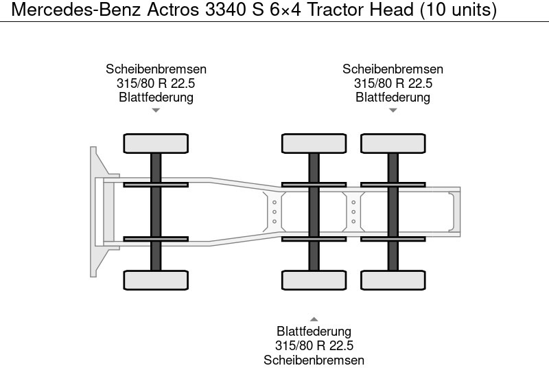 Nový Tahač Mercedes-Benz Actros 3340 S 6×4 Tractor Head (10 units): obrázek 12