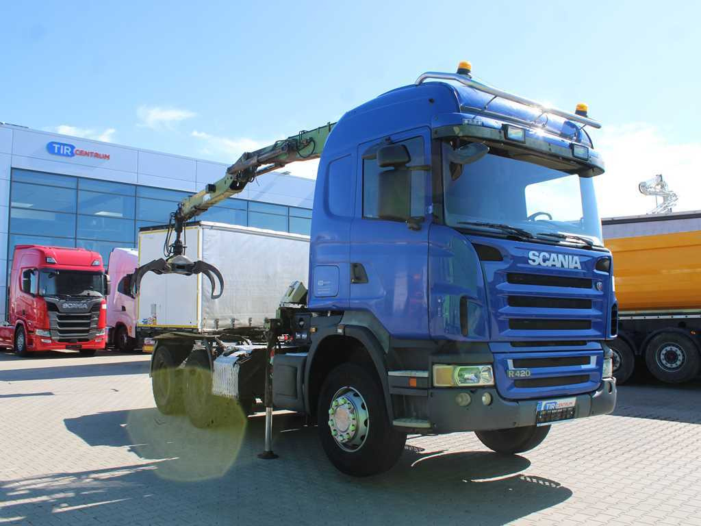 Tahač Scania R420, 6x4, EURO 3, HYDRAULIC ARM LOGLIFT F135ZT94A, LIGHTS