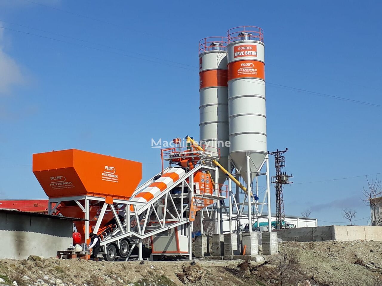 Plusmix 100 m³/hour MOBILE Concrete Plant - BETONNYY ZAVOD - CENTRALE A - Betonárna: obrázek 5