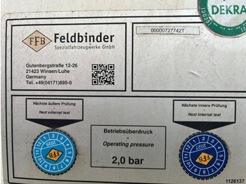 Nový Silo cisterna Feldbinder Silo für Staub und Rieselgüter EUT 40.3 Aufliege: obrázek 5