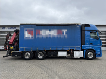 Nákladní automobil valníkový/ Plošinový, Auto s hydraulickou rukou Mercedes-Benz Actros 6x2 Pritsche Kran Palfinger PK34002 + JIB: obrázek 2