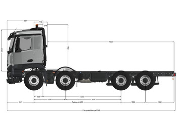 Nový Podvozek s kabinou Mercedes-Benz Arocs 3253 L 8x4/4 Arocs 3253 L 8x4/4, MultimediaCockpit, Navi, Motorabtrieb: obrázek 5