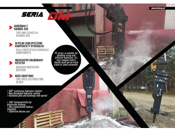 Nový Hydraulické kladivo pro Rýpadlo DEMOQ DM500 Hydraulic breaker 360 kg: obrázek 2