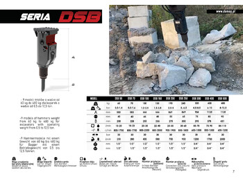 Nový Hydraulické kladivo pro Rýpadlo DEMOQ DSB 400 Hydraulic breaker 430 KG: obrázek 3