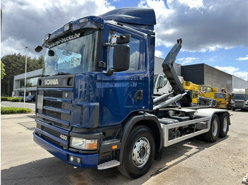 Hákový nosič kontejnerů Scania 124L-420 6x2 HOOKLIFT VDL 20T - STEEL SPRING / BALLESTAS / BLATT - MANUAL - MECHANICAL PUMP - 10 TIRES  DOUBLE WHEELS: obrázek 3