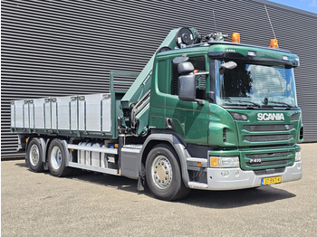 Nákladní automobil valníkový/ Plošinový, Auto s hydraulickou rukou Scania P410 / 6X2-4 / 21 t/m CRANE / KRAN: obrázek 4