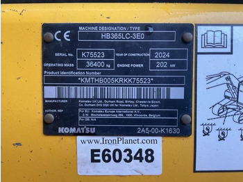 Pásové rýpadlo Komatsu HB365LC-3EO: obrázek 5 Pásové rýpadlo Komatsu HB365LC-3EO: obrázek 5