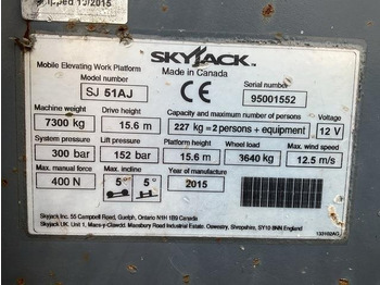 Kloubová plošina SkyJack SJ51AJ: obrázek 5