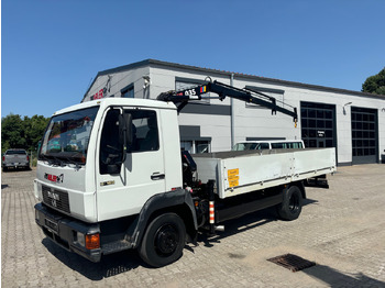 Nákladní automobil valníkový/ Plošinový, Auto s hydraulickou rukou MAN 8.163 L2000 Pritsche+Kran Hiab 035: obrázek 3