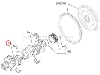 Zalomený hřídel pro Nákladní auto FPT IVECO CASE Cursor11 F3GFE613A B001 5801863562 The crankshaft tile red 8099138: obrázek 4