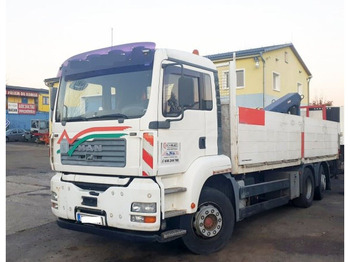 Nákladní automobil valníkový/ Plošinový, Auto s hydraulickou rukou MAN 6x2 EUR4 TGA 26.430 BL crane REMOTE: obrázek 2